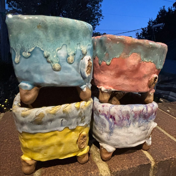 Special Large Cracking Square Pots 大号景德镇手工爆裂花盆
