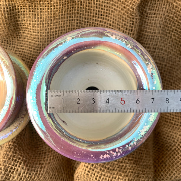Laser Rainbow Plate Pots 景德镇手工镭射花盆