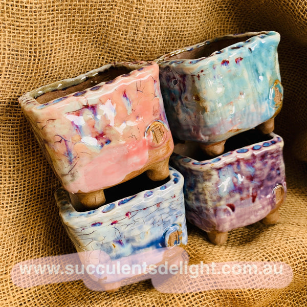 Cracking Square Pots 景德镇手工一品陶爆裂花盆