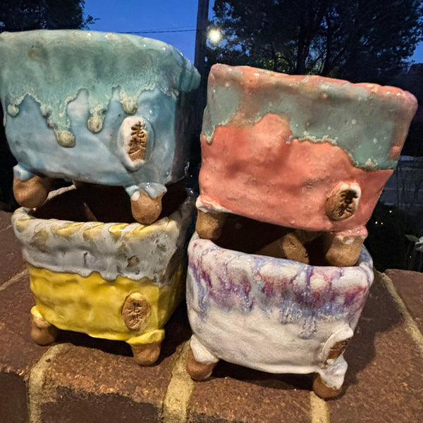 Special Large Cracking Square Pots 大号景德镇手工爆裂花盆
