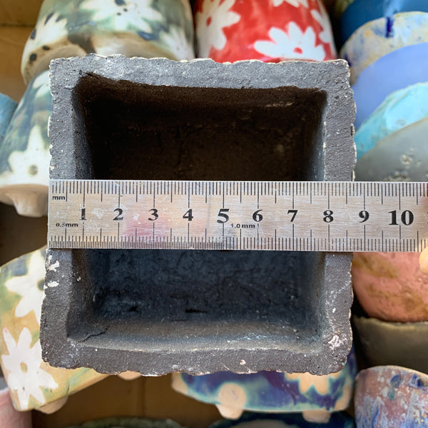 Yixi Black Mud Square Pots 一卌黑泥方盆