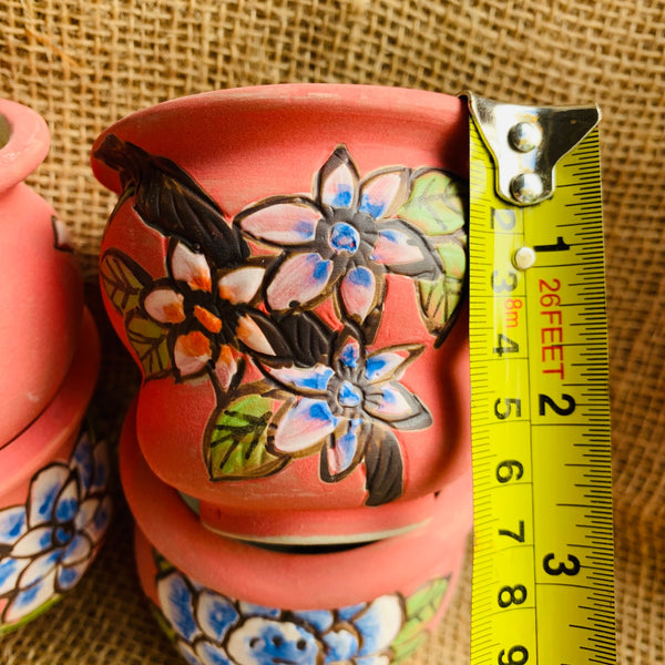 Hand Crafted floral pots 延禧盆套装