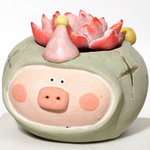 Yixi 3D piggie pots 一卌立体小猪盆