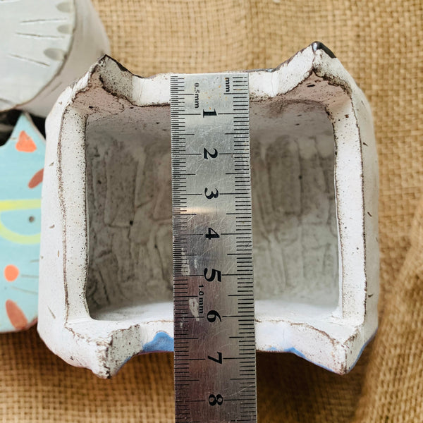 Clearance: Yixi Gemini kitty face pots 一卌双面猫盆