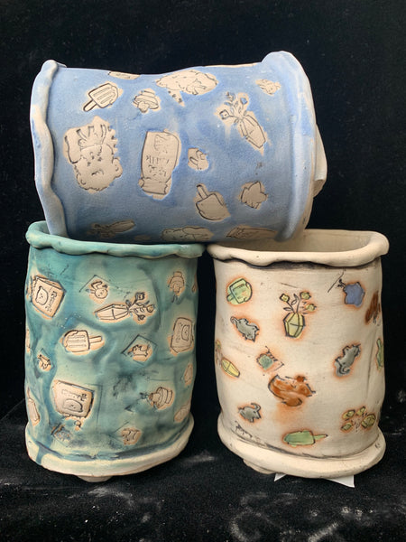 Yixi Childlike Old Chunk Tall Pots  一卌款童趣老桩盆
