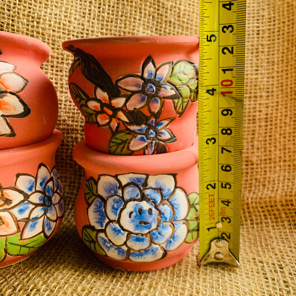 Hand Crafted floral pots 延禧盆套装