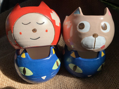 Yixi Candy Cat Pots 一卌立体猫花盆