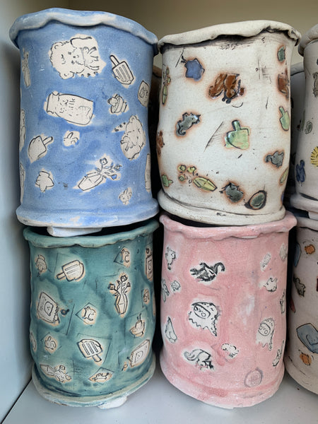 Yixi Childlike Old Chunk Tall Pots  一卌款童趣老桩盆
